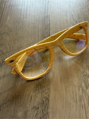 +0.50 Reading glasses Blue Light Blockers Plastic Faux Light Wood Wayfarer Style